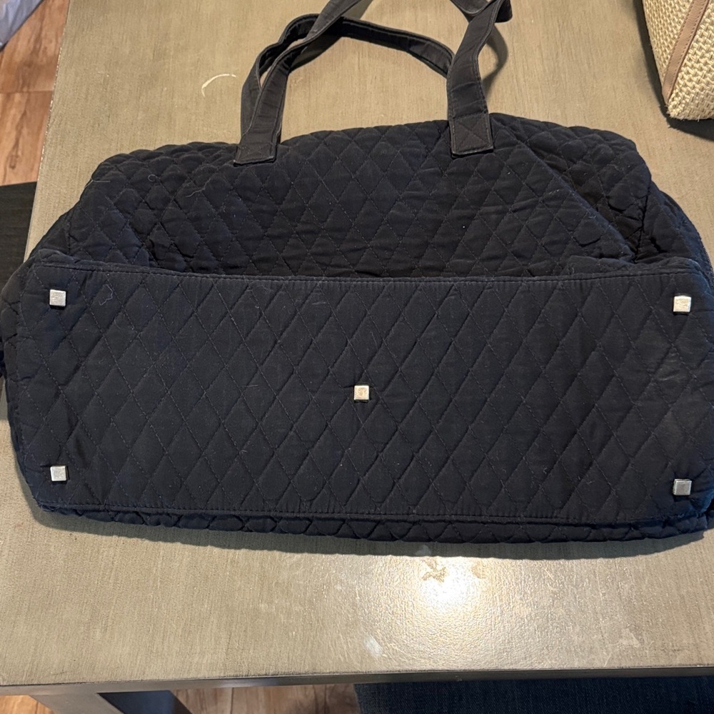 Vera Bradley Black Quilted Tote Bag - Picture 3 of 6